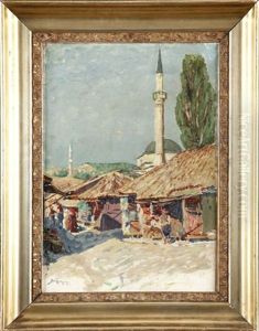 Arabskie Miasteczko by Adolf Behrmann