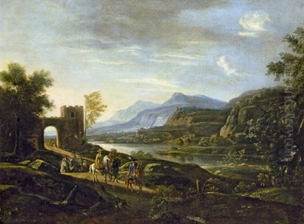 Sudliche Landschaft Mit Reisenden - view 1