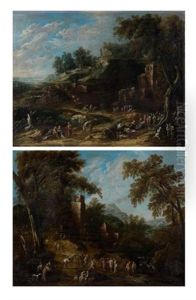 La Guerison Des Paralytiques (+ Le Christ Et Le Centurion; Pair)