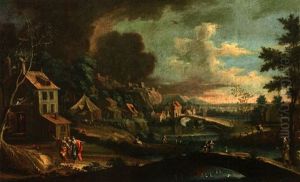 Landschaft Mit Dem Gang Nach Emaus