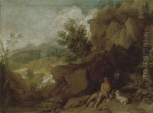Saint John The Baptist In The Wilderness by Joachim-Franz Beich