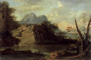 Gebirgige Fluslandschaft Gebirgige Fluslandschaft