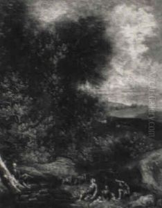 Waldlandschaft Mit Hirten by Joachim-Franz Beich