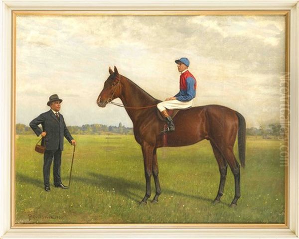 Jockey Auf Seinem Pferd, Vor Ihnen Der Eigentumer - view 1