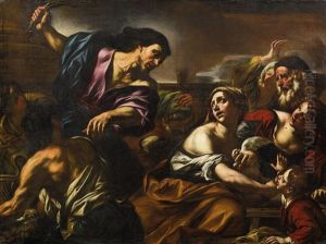 Die Vertreibung Der Handler Aus Dem Tempel by Giovanni Battista Beinaschi