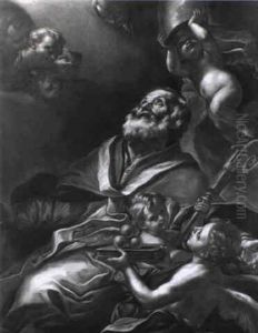 San Nicola Da Bari E Angeli by Giovanni Battista Beinaschi