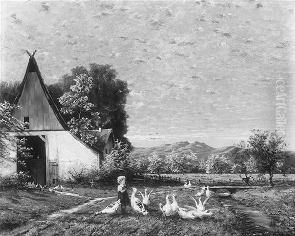 Fruhlingslandschaft Mit Ganseliesel - view 1