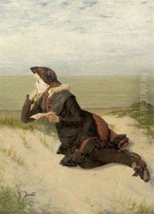 Lesendes Madchen In Den Dunen Lesendes Madchen In Den Dunen