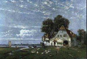 Hollandische Landschaft by Fritz Beinke