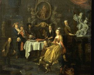 Le Repas Familial Autour Du Homard by Ignace van der Beken