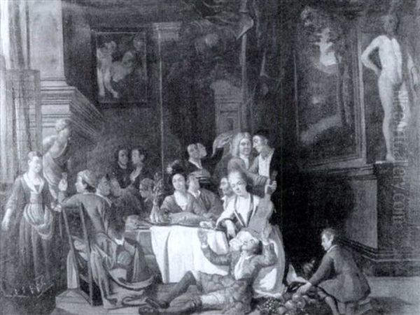 Frohliche Geselischaft In Einem Patrizierhause - view 1