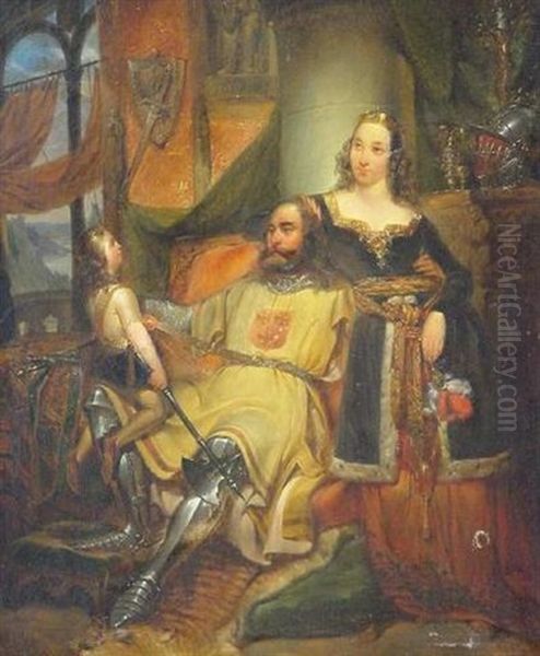 Karl Martel Auf Dem Schose Seines Vaters - view 1