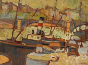 Paris, Remorqueur Sur La Seine by Pierre De Belay