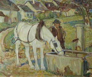 Cheval A L'abreuvoir by Pierre De Belay