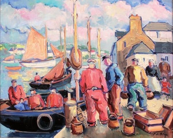Pecheurs Sur Le Port De Douarnenez - view 1