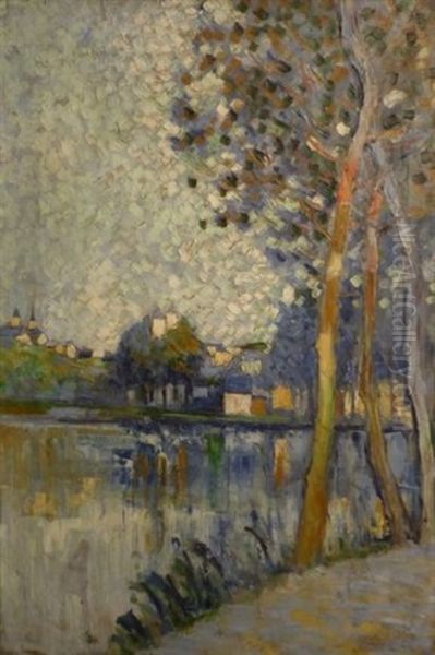 Paysage De Riviere D'inspiration Pointilliste - view 1