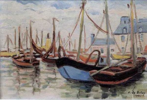 Marine, Barques Au Port - view 1