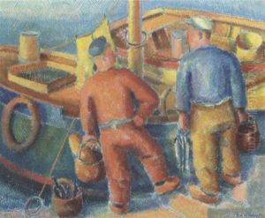 Fiskere Ved Le Port D'audierne by Pierre De Belay