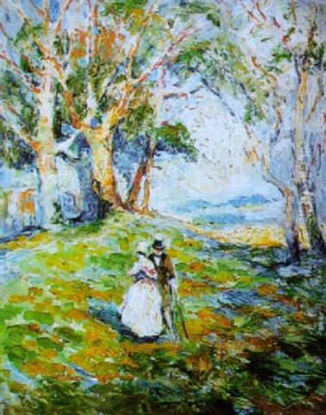 La Promenade Dans Le Parc Au Printemps - view 1