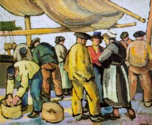 Concarneau Sur Le Quai - La Conversation by Pierre De Belay