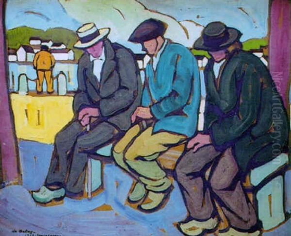 La Conversation Sur Les Quais A Concarneau - Les Trois Marins - view 1