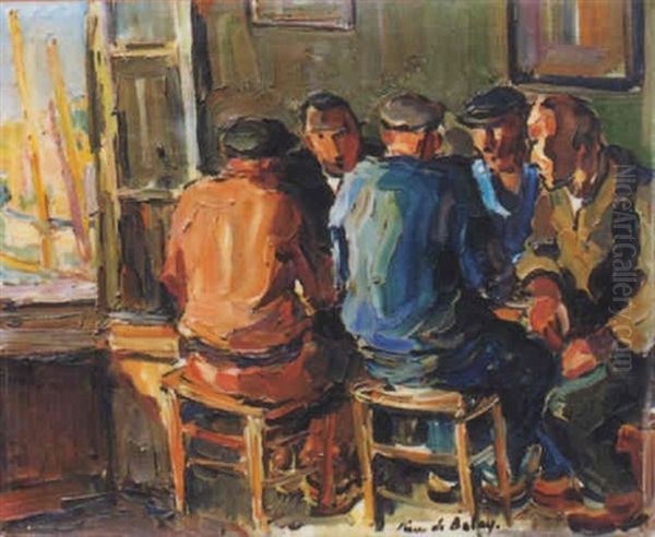 Marins Au Cafe, Retour De Peche - view 1