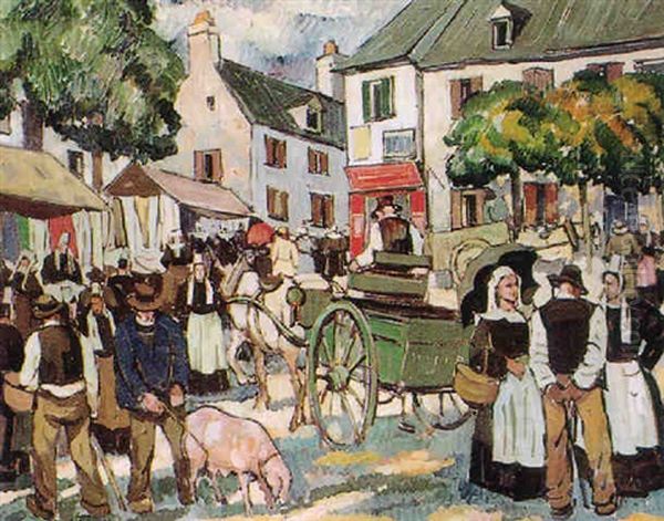 Scene De Marche A Pont-aven - view 1