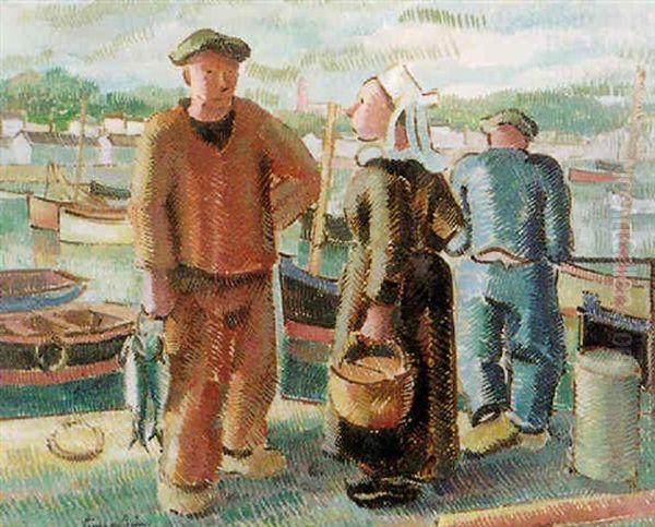 Retour De Peche - Conversation Sur Le Port - view 1