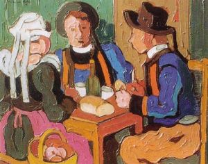 La Conversation Au Cafe by Pierre De Belay