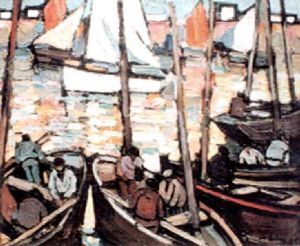 Le Port: Animation Sur Les Barques by Pierre De Belay