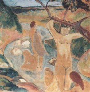 Femmes Au Bain by Pierre De Belay