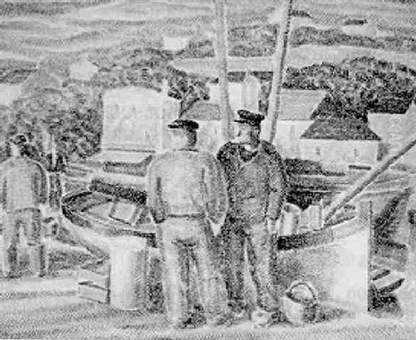 Audierne - Marins Sur Les Quais - view 1