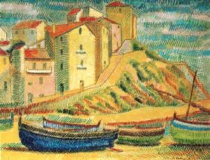 Banyuls - Barques Sur La Plage by Pierre De Belay