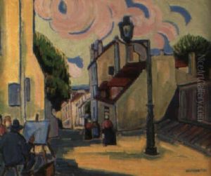 Le Peintre A Son Chevalet Sur La Butte Montmartre Le Peintre A Son Chevalet Sur La Butte Montmartre