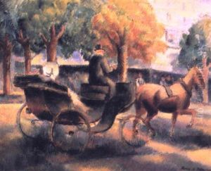 La Caleche Aux Champs-elysees by Pierre De Belay