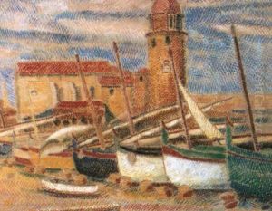 Le Port De Collioure - Marine by Pierre De Belay