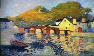 Riviere Traversant Un Village D'anjou Riviere Traversant Un Village D'anjou