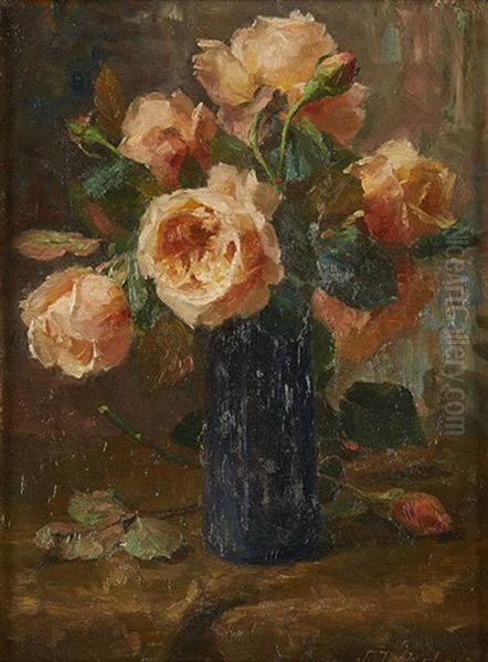Vase Fleuri De Roses - view 1