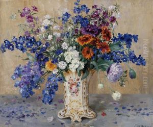 Bloemenboeket by Joseph De Belder