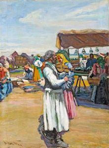 Market Scene by Ernoe Voeroes Beli
