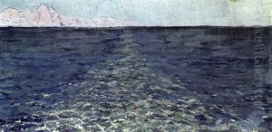 Fiume Con Montagne Sullo Sfondo by Adolfo Belimbau
