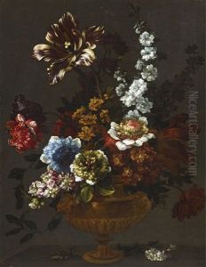 Still Life With Flower Vase by Jean-Baptiste Ii Belin