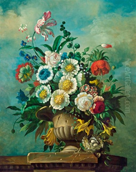 Blumenstillleben, Zwei Gegenstucke - view 1