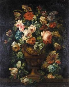 Still Life Of Flowers In An Urn