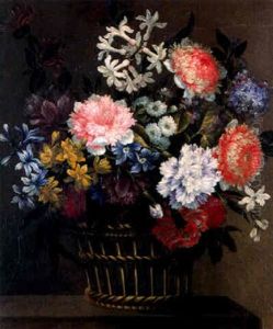 Corbeille De Fleurs Sur Un Entablement by Jean-Baptiste Ii Belin