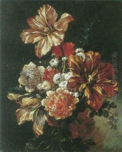 Still Life Of A Bouquet Of Flowers by Jean-Baptiste Belin de Fontenay the Younger
