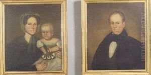 Portraits Of Pamela Stone With Daughter Susan by Zedekiah Belknap