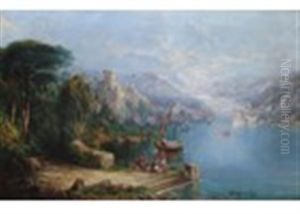 A Capriccio View Of An Italian Lake, C.1880 A Capriccio View Of An Italian Lake, C.1880