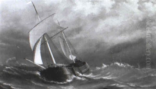 A Dutch Schooner In A Gale - view 1