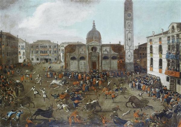 The Carnival Bullfight In Campo Santa Maria Formosa, Venice - view 1